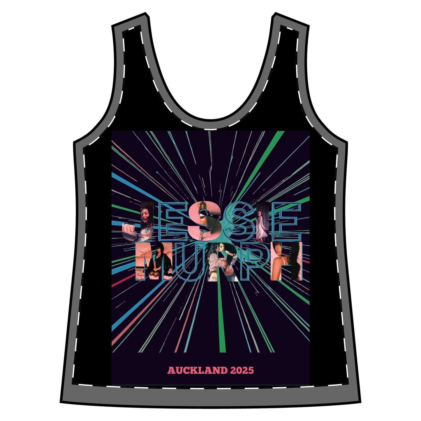 Jessie Racerback Tank — Auckland 2025 Concert Tank