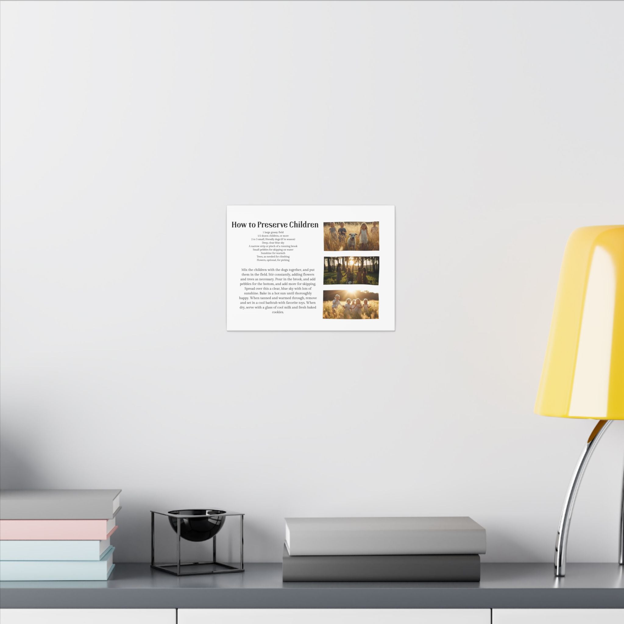 How to Preserve Children Canvas Wall Art — Whimsical Family Quote Print