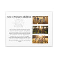 How to Preserve Children Canvas Wall Art — Whimsical Family Quote Print