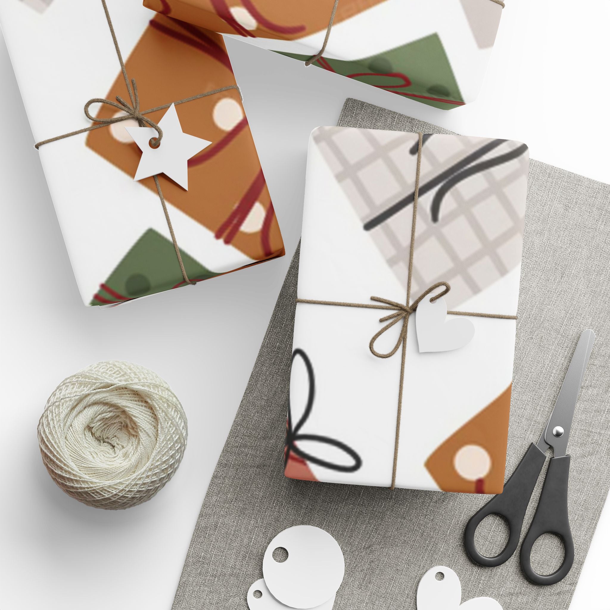 Holiday Gift Wrap Paper - Festive Presents Pattern (Christmas Wrapping Paper)