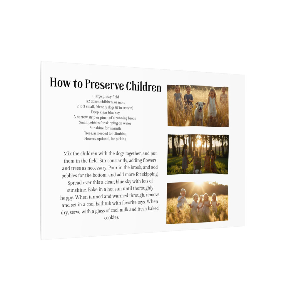 How to Preserve Children Canvas Wall Art — Whimsical Family Quote Print