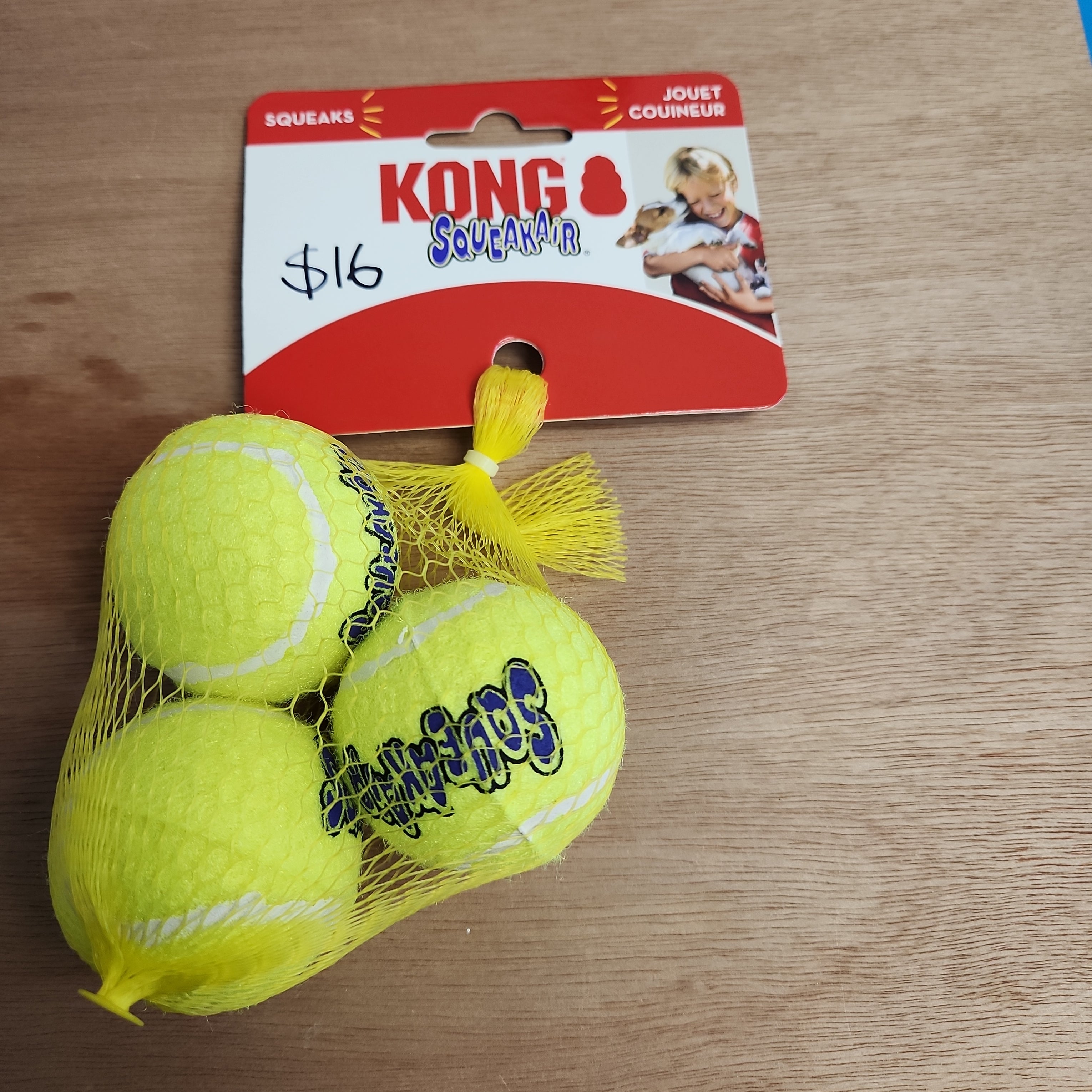 KONG Air Puppy Squeaker Tennis Ball Small 3pk