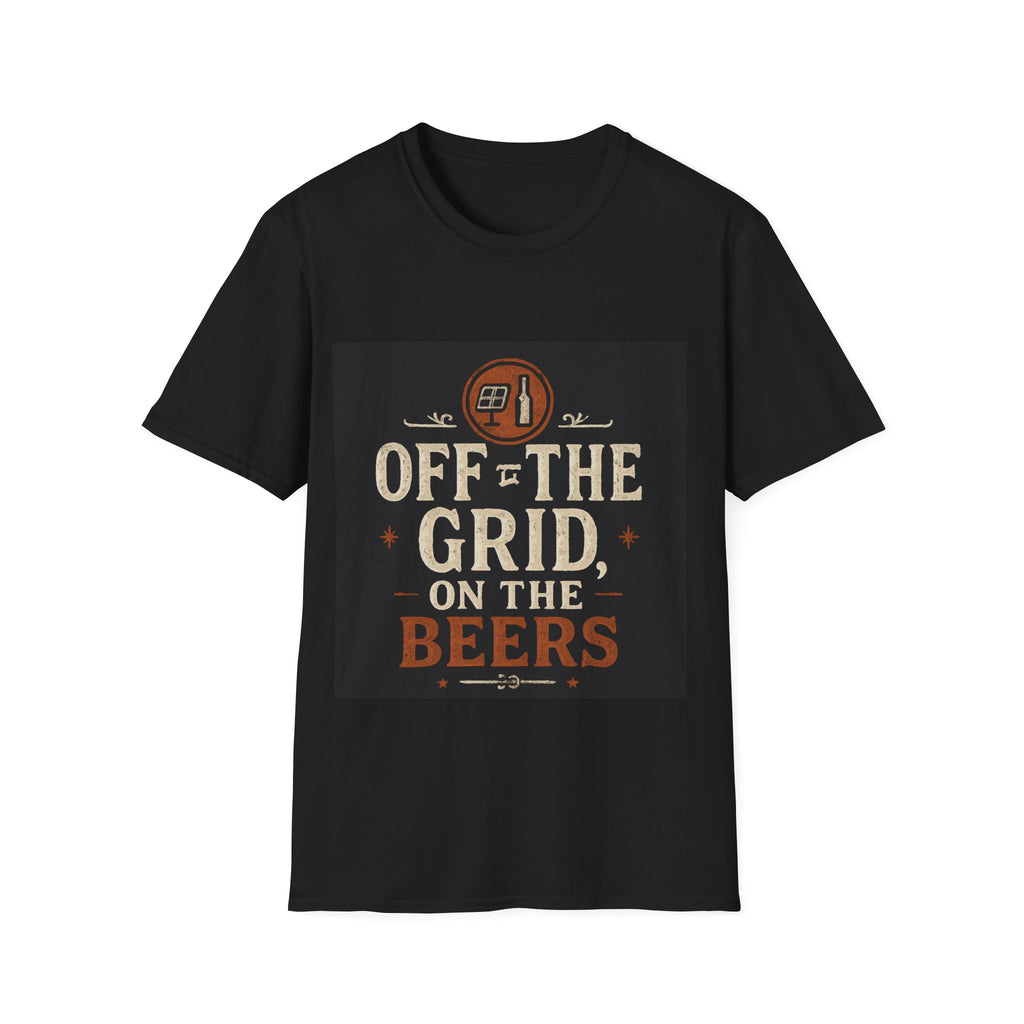 T-Shirt — "Off the Grid, On the Beers" Camping Beer Shirt
