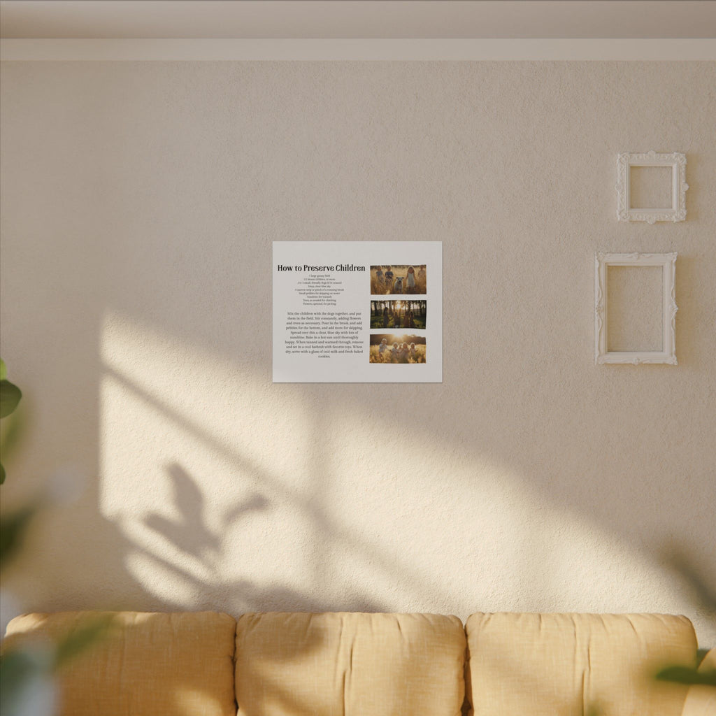 How to Preserve Children Canvas Wall Art — Whimsical Family Quote Print