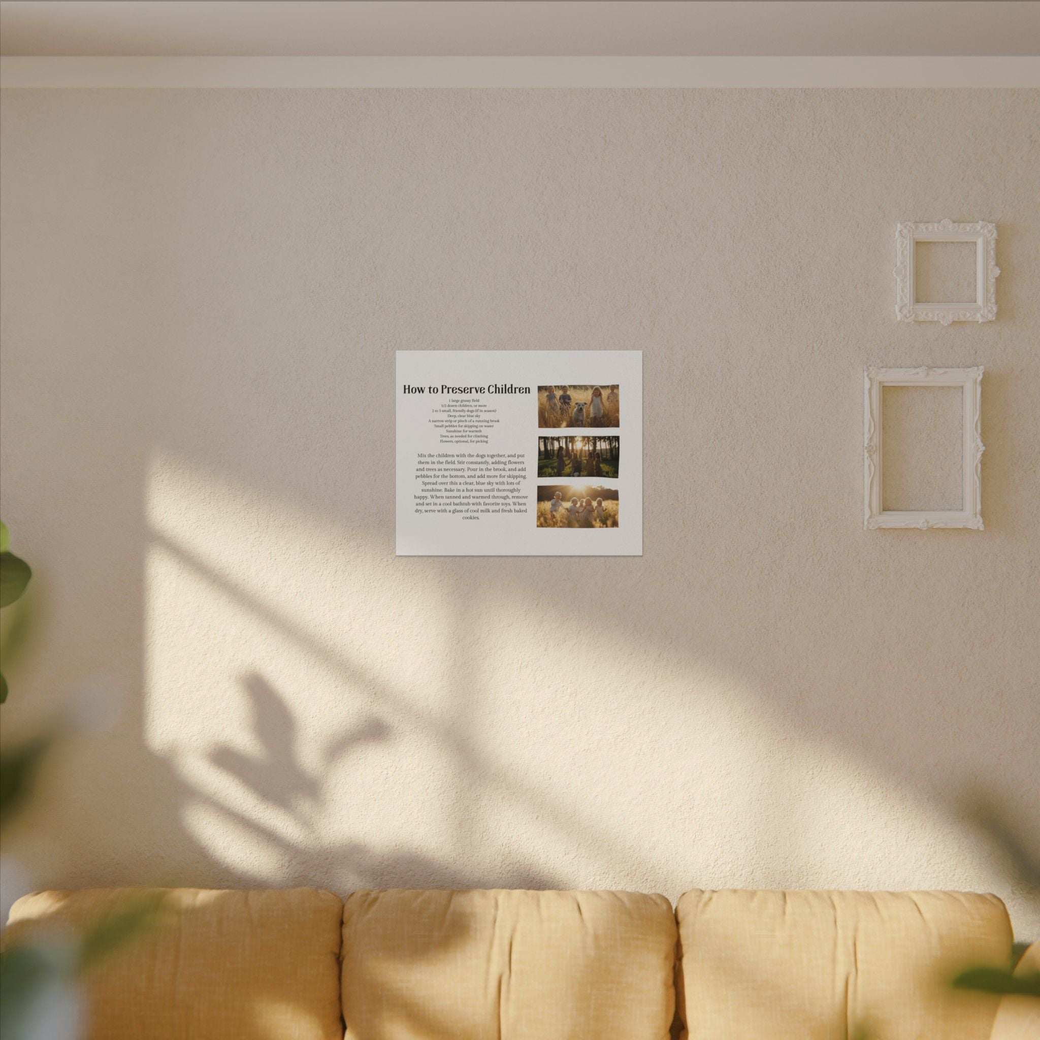 How to Preserve Children Canvas Wall Art — Whimsical Family Quote Print