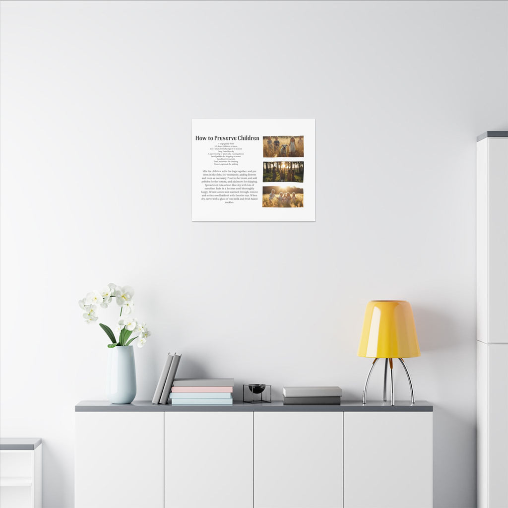 How to Preserve Children Canvas Wall Art — Whimsical Family Quote Print