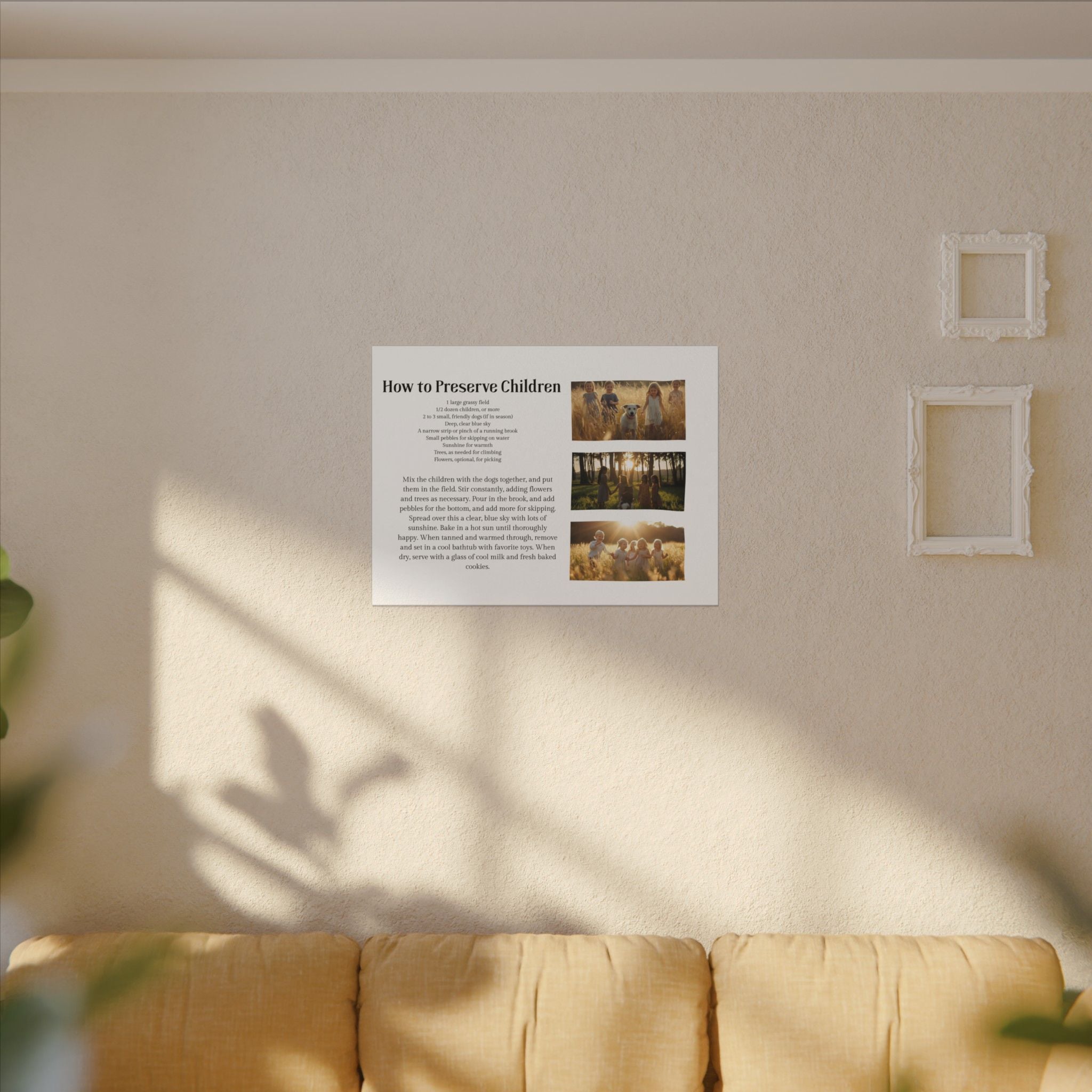 How to Preserve Children Canvas Wall Art — Whimsical Family Quote Print