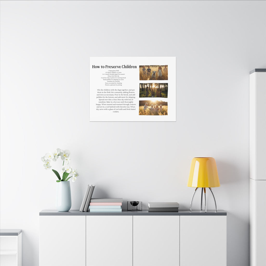 How to Preserve Children Canvas Wall Art — Whimsical Family Quote Print