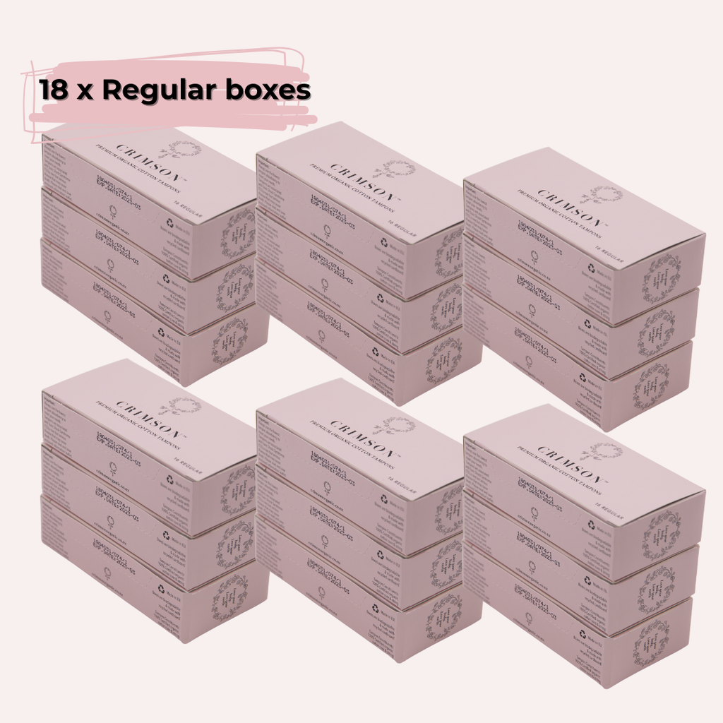 Regular Organic Cotton Tampons - 18 Box Workplace Pack