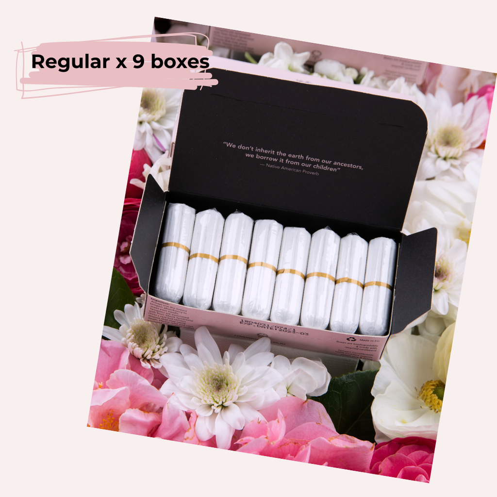 Regular Organic Cotton Tampons - 6 Month Supply