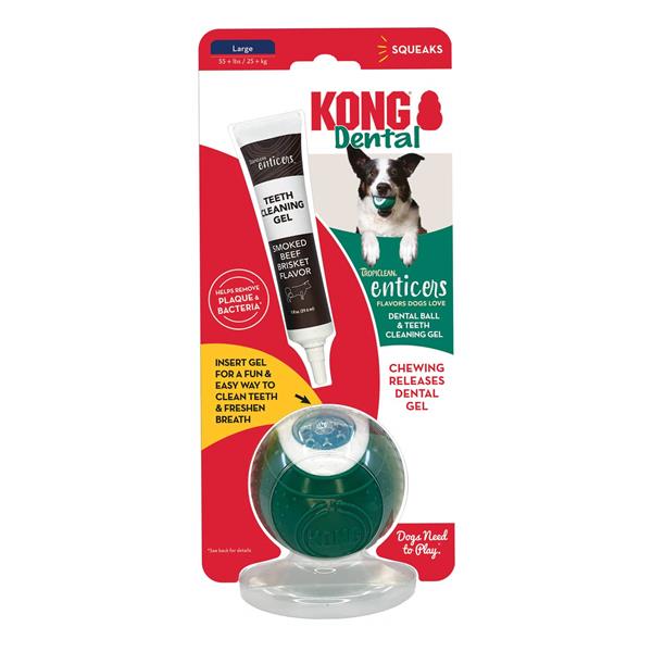 KONG Dental Ball Large with Teeth Cleaning Gel