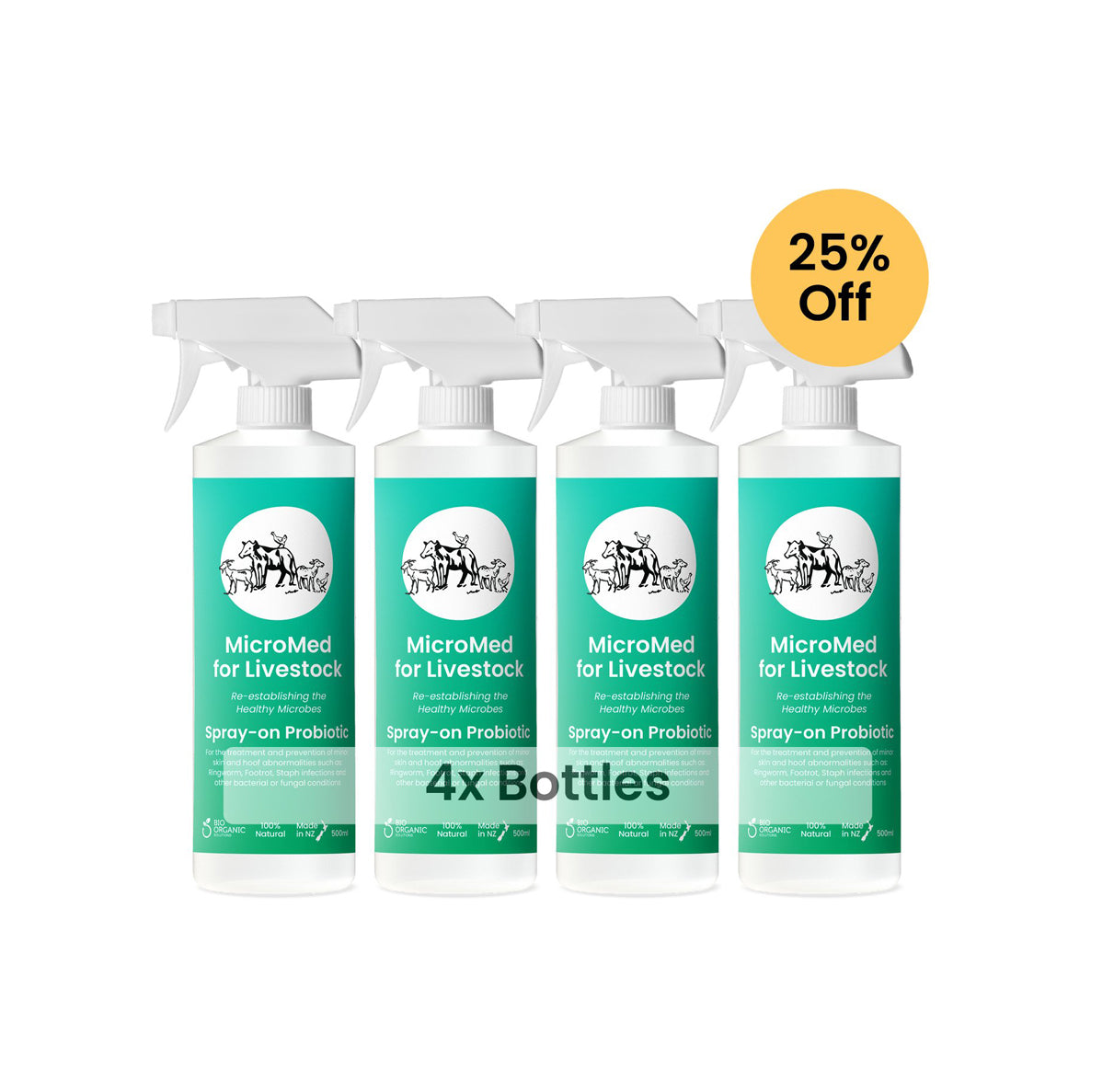 MicroMed for Livestock Acute Care – 500ml 4 for 3 Bundle