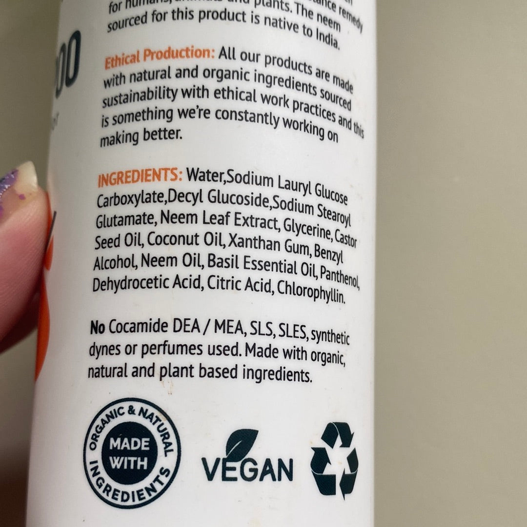 Organic Neem Pet Shampoo 250ml