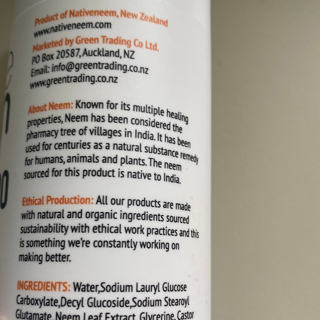 Organic Neem Pet Shampoo 250ml