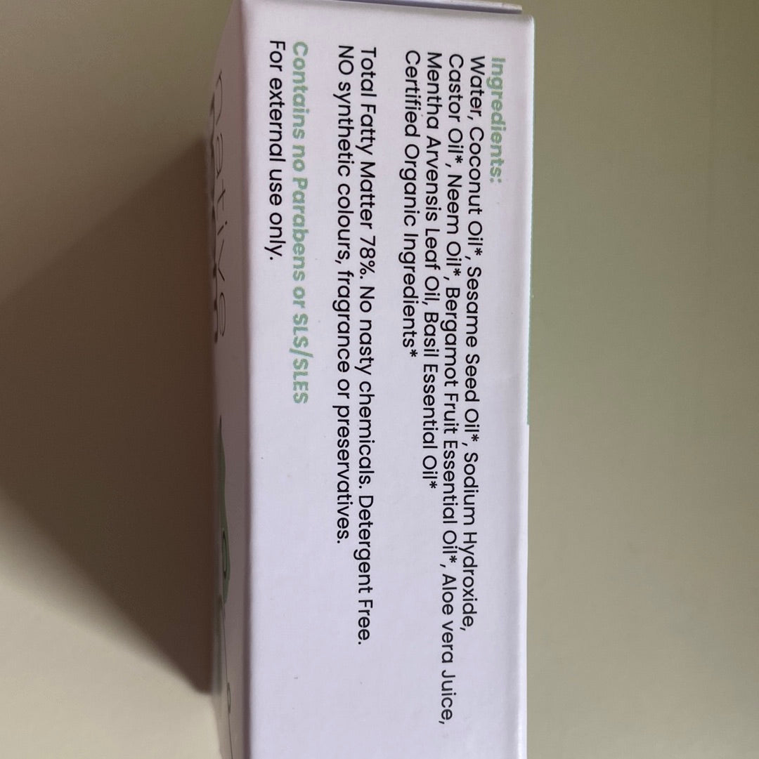 Organic Native Neem Natural Soap Bar 100g - Natural