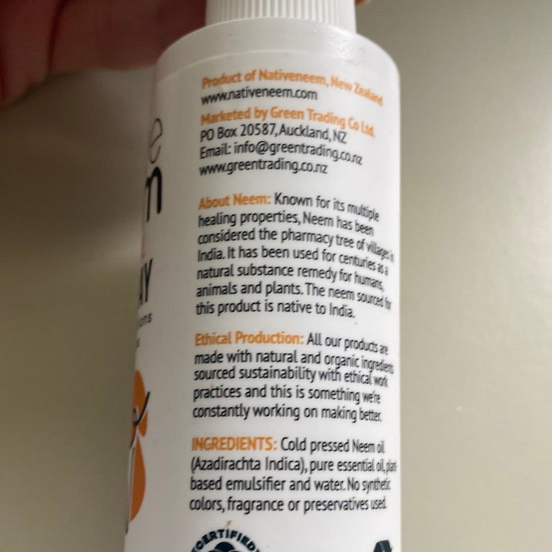 Organic Neem Pet Spray 125ml