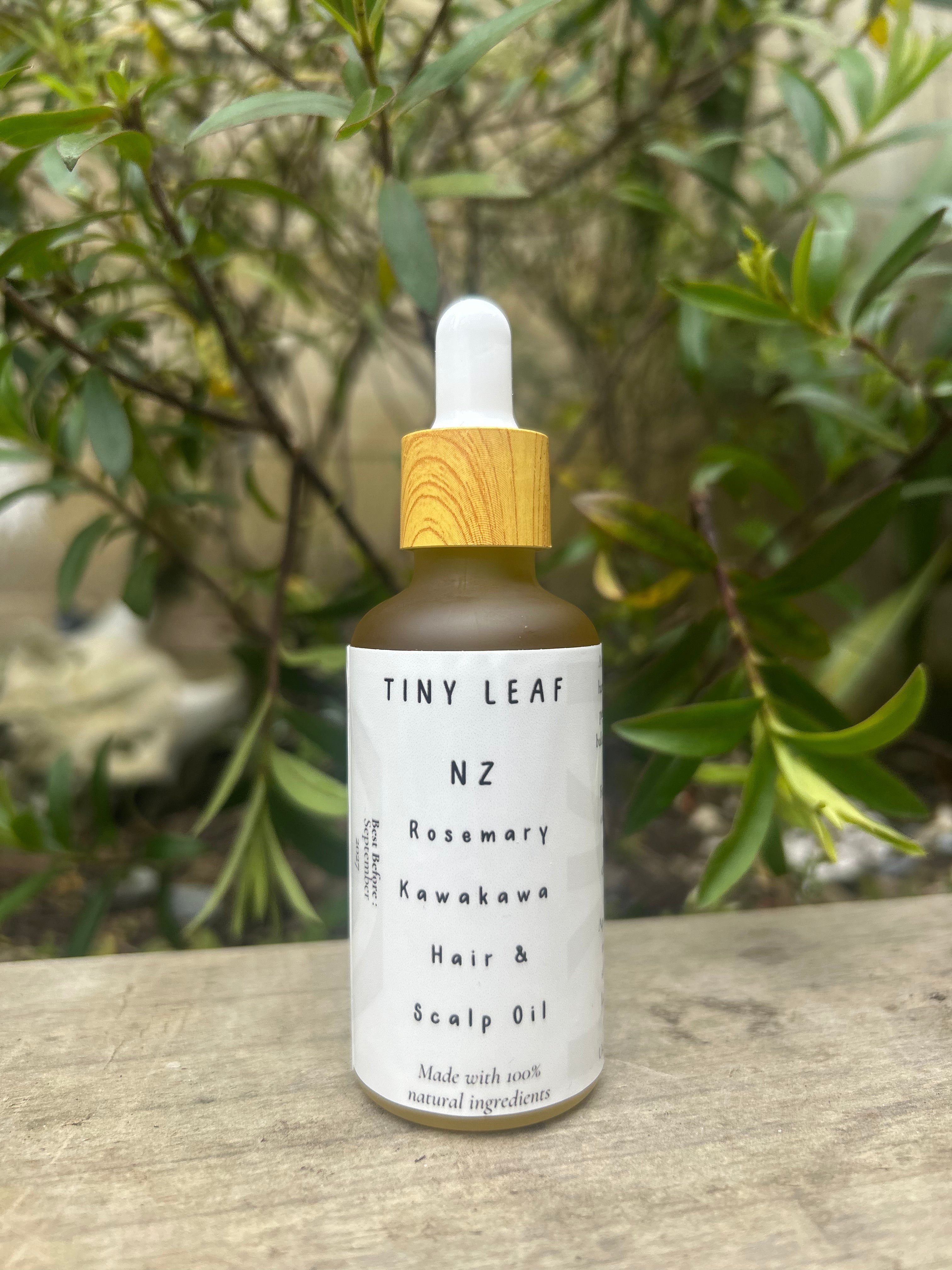 Rosemary + Kawakawa Hair & Scalp Oil with Massage Brush