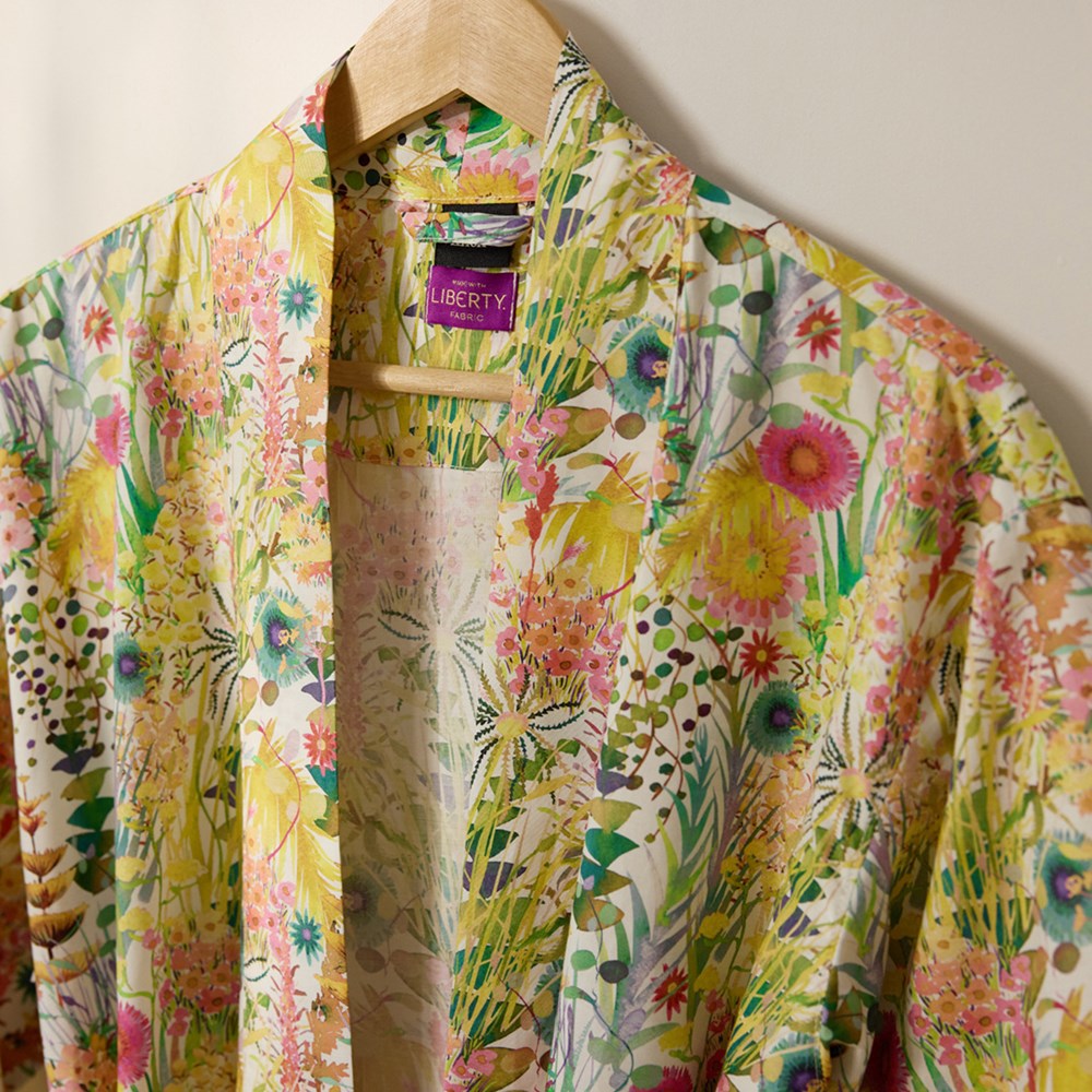 Cotton Printed Bathrobe Made With Liberty Fabric