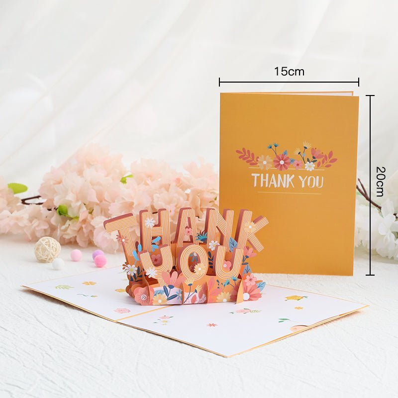 Lowrey THANK YOU 3D Pop-Up Greeting Card – Handcrafted Design